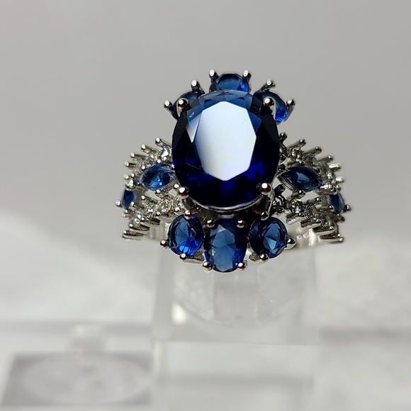 Fashion Jewelry Jewelry - Blue Sapphire Statement Ring